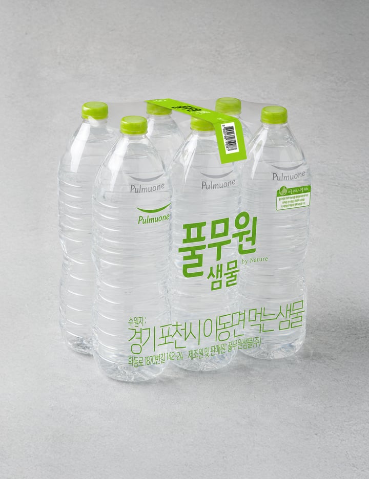 Pulmuone Spring Water Label-Free 2L x 6