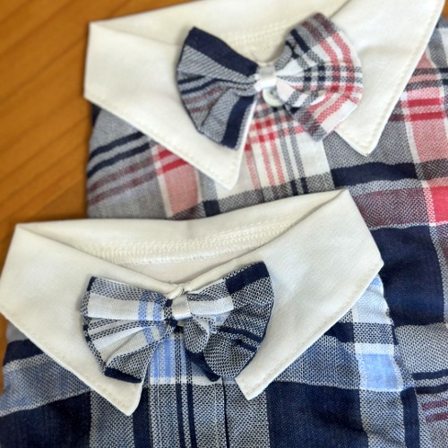 CANICHE Check Bow-Tie T-Shirt (2 Colors)