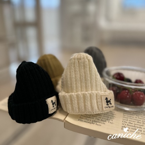 CANICHE Ribbed Knit Beanie (Matching Knit Sold Separately)