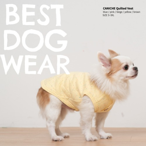 CANICHE Quilted Fluffy Vest