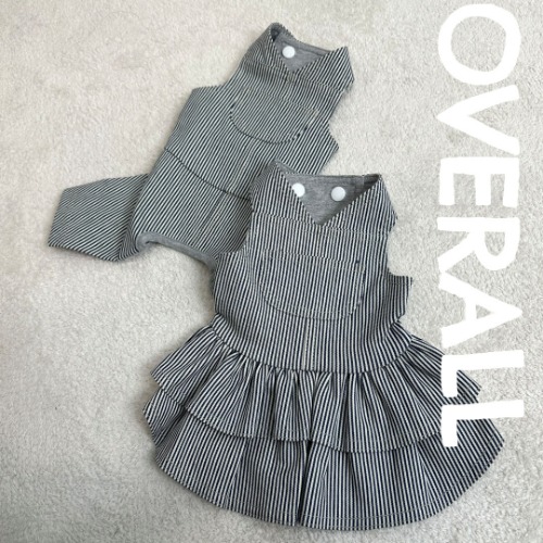 CANICHE Striped Overalls
