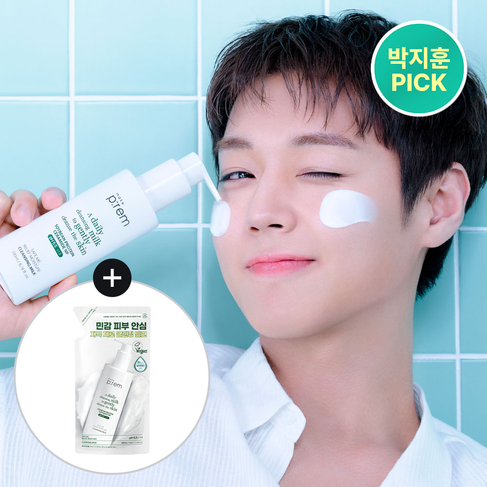 [리필기획] 메이크프렘 세이프 미 릴리프 모이스처 클렌징밀크 기획 (200ml+100ml 리필)