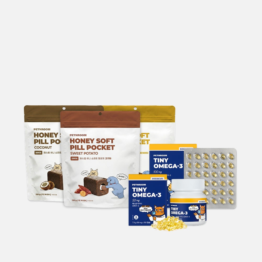 Pill Pocket Set (Honey Soft Pill Pocket + Tiny Omega-3)